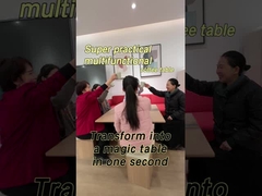 میز قهوه ای قابل تاشو با 4 صندلی و ذخیره سازی برای استفاده از مبلمان اتاق نشیمن