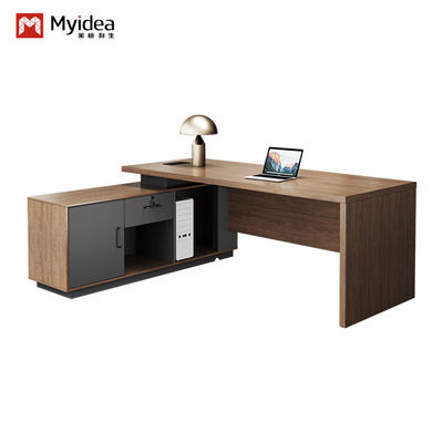 پشتیبانی از سفارشی سازی Myidea دفتر رئیس میز مدرن مبلمان ساده فرد تک با کابینت فرعی