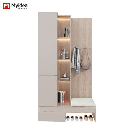 خرید کابینت کفش دفترچه با طراحی کمربند چراغ یک قطعه کمد لباس پشتیبان سفارشی سازی online manufacture