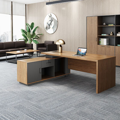خرید پشتیبانی از سفارشی سازی Myidea دفتر رئیس میز مدرن مبلمان ساده فرد تک با کابینت فرعی online manufacture