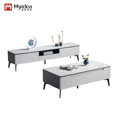 Compact Modern Low TV Stand Coffee Table for Practical Home Furniture Storage in Solid Wood Panel Style