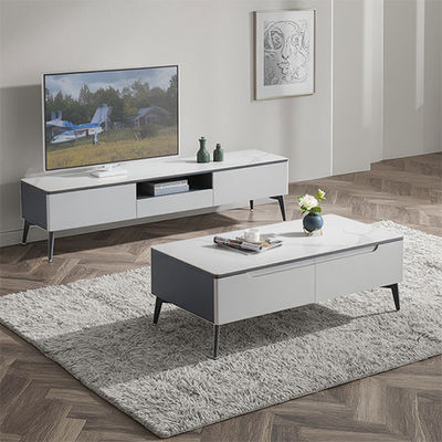 Compact Modern Low TV Stand Coffee Table for Practical Home Furniture Storage in Solid Wood Panel Style