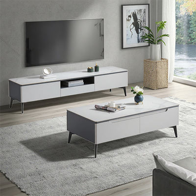 Compact Modern Low TV Stand Coffee Table for Practical Home Furniture Storage in Solid Wood Panel Style