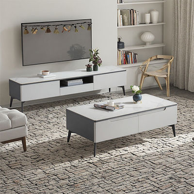 Compact Modern Low TV Stand Coffee Table for Practical Home Furniture Storage in Solid Wood Panel Style