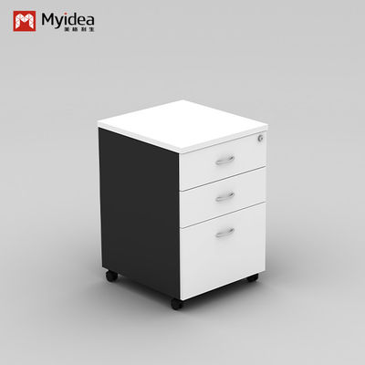 Convenient Office Storage Simple Desk Edge Cabinet with Drawers Modern Style
