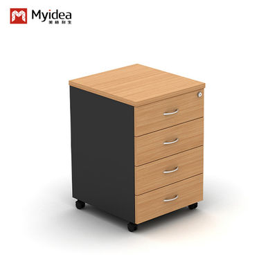 Convenient Office Storage Simple Desk Edge Cabinet with Drawers Modern Style