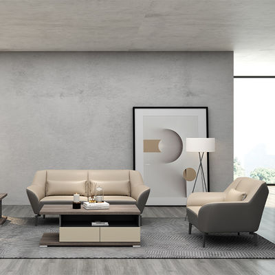 Modern Three Person Office Leather Sofa For Business Hotel Reception And Reception Room
