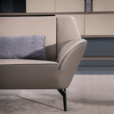 Modern Three Person Office Leather Sofa For Business Hotel Reception And Reception Room