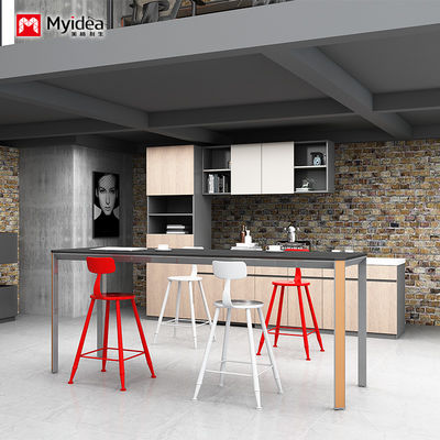 Study Room Waterproof Rock Board Employee Pantry Bar Counter and Customizable Side Table