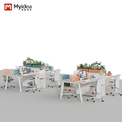 خرید میز کارمندان با کابینت ذخیره سازی رو به دو نفر، مبلمان اداری محبوب فوشان، پارتیشن میز، ایستگاه کاری کارمندان online manufacture