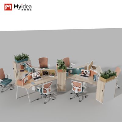 خرید کابینت های ذخیره سازی بزرگ Myidea، میزهای اداری، صفحه نمایش های روبرو، میز و صندلی کارمندان، همراه با میزهای کامپیوتر و مبلمان اداری چند نفره online manufacture