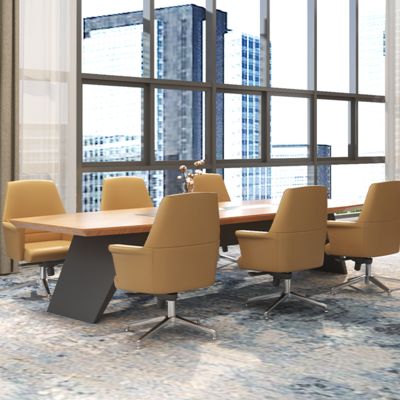 Modern And Stylish Conference Table With Irregular Tabletop For Multi Person Negotiation, Reception Table, Meeting Space, Office Furniture