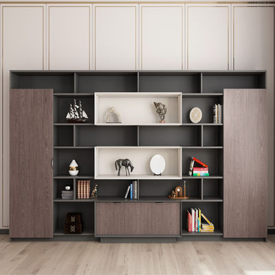Boss's Office Back Cabinet Dark Luxury Fashion 5-Layer Document Cabinet Wooden Document Cabinet President's Office