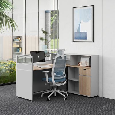 خرید سفارشی سازی میز کار کارکنان Myidea با کابینت ذخیره سازی، سبک صفحه نمایش، صندلی تک نفره، دفتر ساده و مدرن، میز کامپیوتر online manufacture