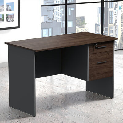Double-Drawer Wood Desk with Storage Wall Cabinet for Apartment Dormitory Factory wholesale