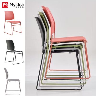 New Thick Cross Border Durable Dining Chair Modern Simple Backrest Leisure Chair Stackable Plastic Chair