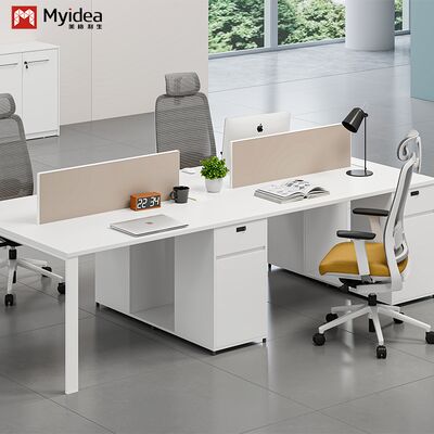 Two Staff Members Facing Each Other, Office Desk wholesale, Bright Color Screen, Office Furniture Desk wholesale
