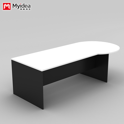L-Shaped Executive Desk, Melamine Board Material, Spacious Corner Workstation for Office