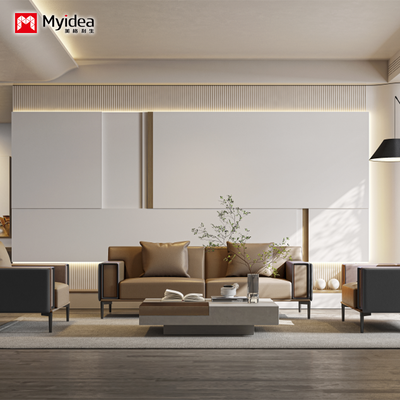 خرید کاناپه چرم ایتالیایی، میز قهوه ای ترکیب، پذیرش دفتر رهبری، صندلی سه نفره مدرن و ساده online manufacture