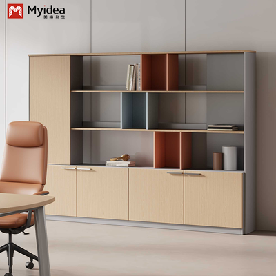 خرید کابینت بایگانی در چندین رنگ ارائه می شود، کابینت تخته خرده چوب دفتر Boss's Office مبلمان اداری معاصر کابینت بایگانی اداری چوبی مدرن با فضای ذخیره سازی online manufacture