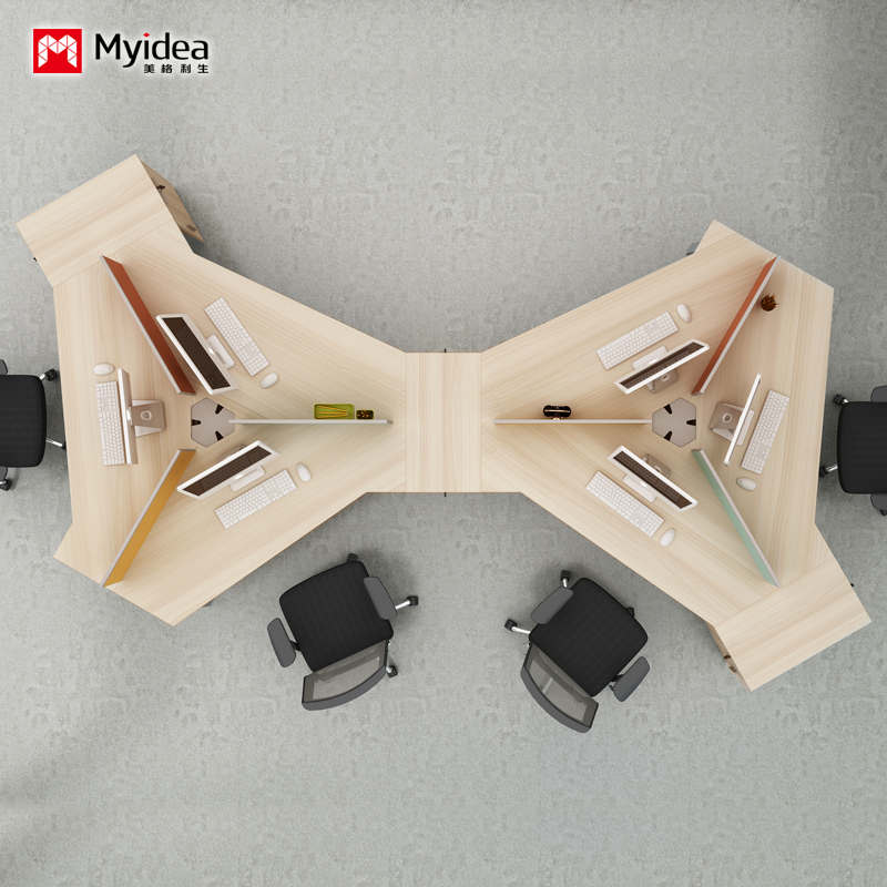 customization Design Sense of Company Office Accounting and financial Desk Staff Desk lrregular Cimbination Desk