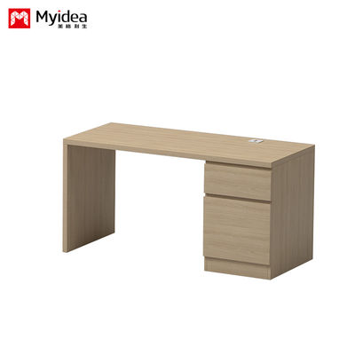 میز کابینت چوبی سفارشی جدید با کشوهای جانبی برای یک نفر، میز اداری با پنل پریز برق