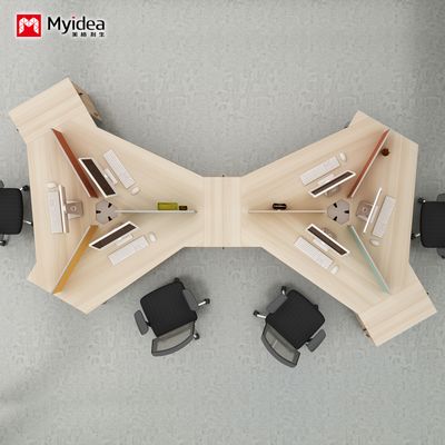 طراحی سفارشی حس شرکت دفتر حسابداری و مالی میز کارمندان میز ترکیب نامنظم